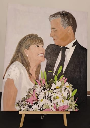 Customer photo review of Custom Portrait Paint By Numbers