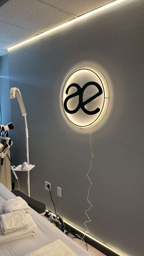 Customer photo review of Custom Acrylic Backlit Sign For Monica