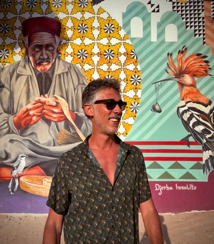 Customer photo review of Chemise de vacances à manches courtes et poches à imprimé géométrique rétro pour homme