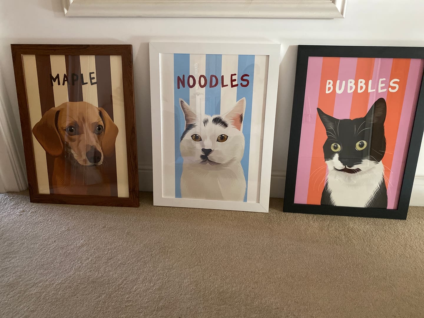 Customer photo review of Custom Pet Portrait - Beach Stripes ™