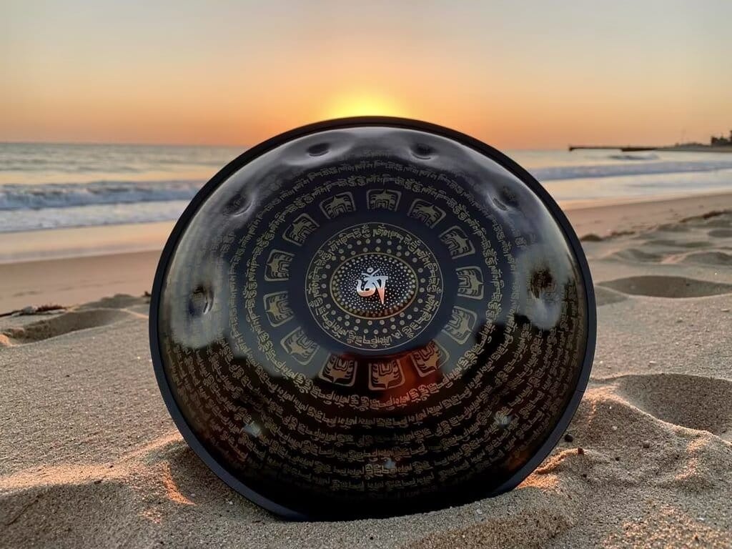 Customer photo review of Cosmos Handpan - Tantra Tibetan Series 9/10/12 Notes Tambourine - Gift Set