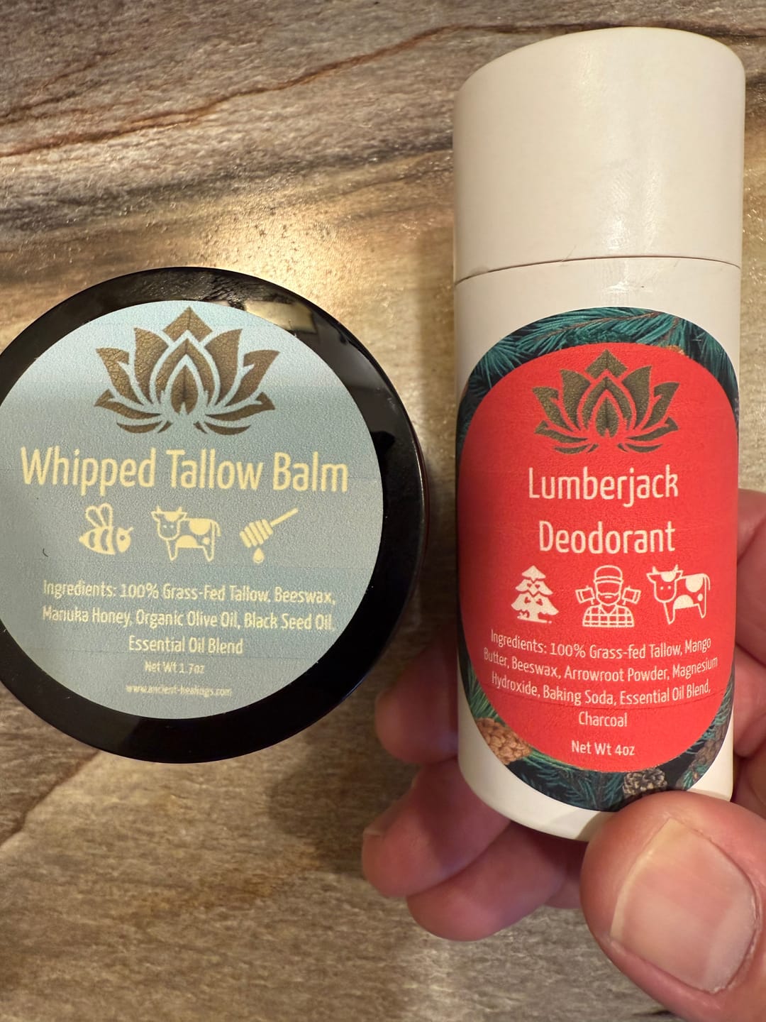 Customer photo review of Tallow Deodorant
