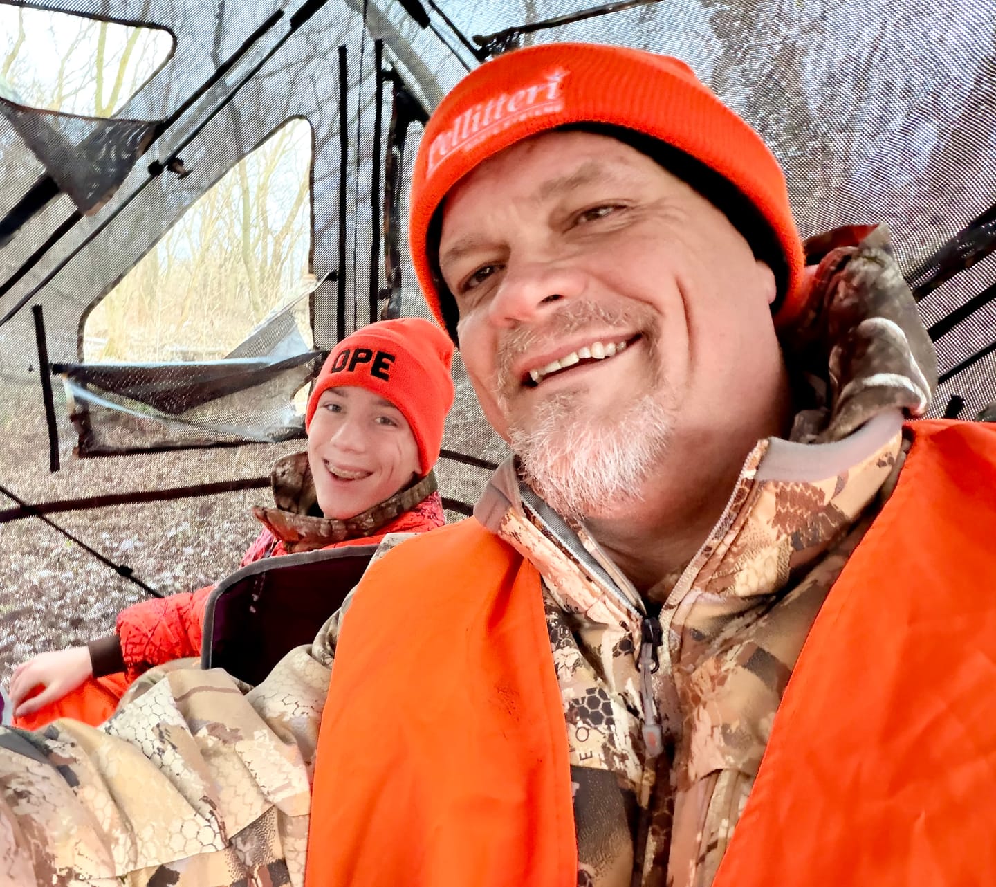 Customer photo review of Vis360 See Through Silent 4 Full Panels Deer Hunting Blind