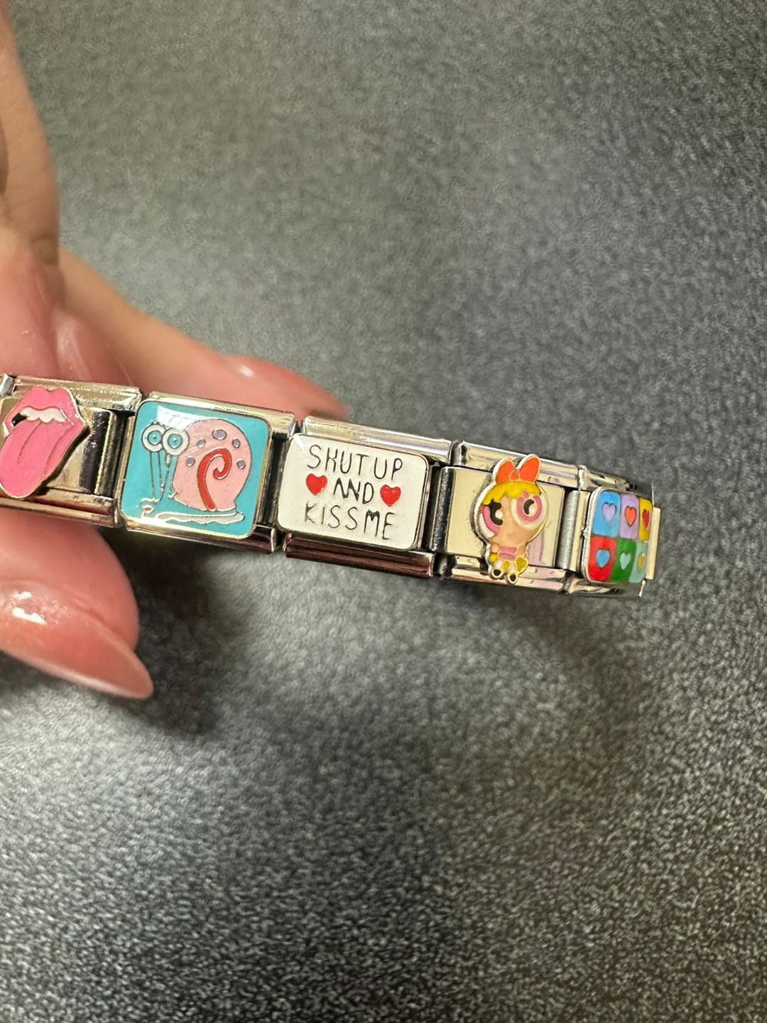 Customer photo review of Charm Personajes Bob Esponja Fondo Azul