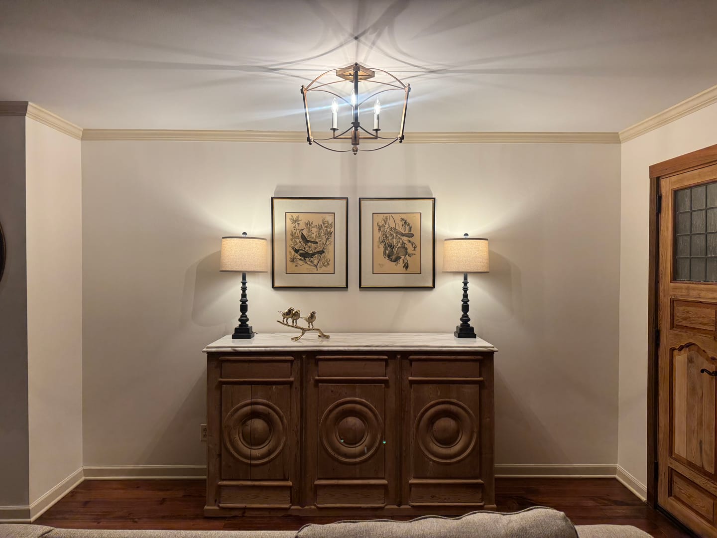 Customer photo review of 4-light French Antique Candle Style Lantern Semi Flush