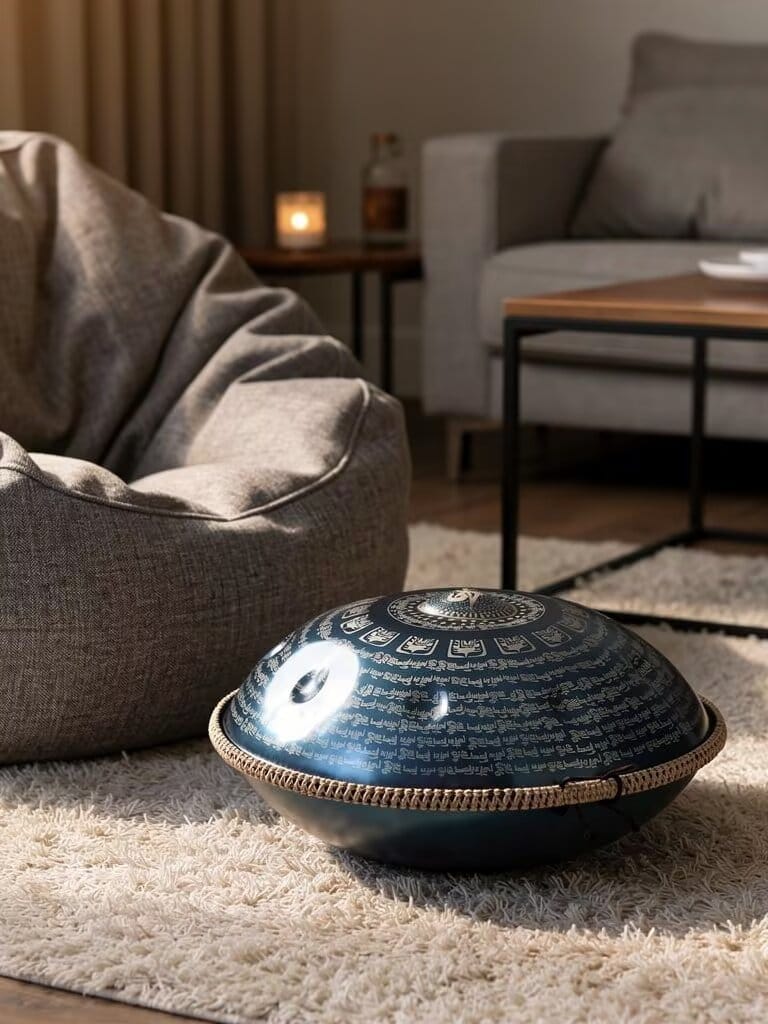 Customer photo review of Cosmos Handpan - Tantra Tibetan Series 9/10/12 Notes Tambourine - Gift Set
