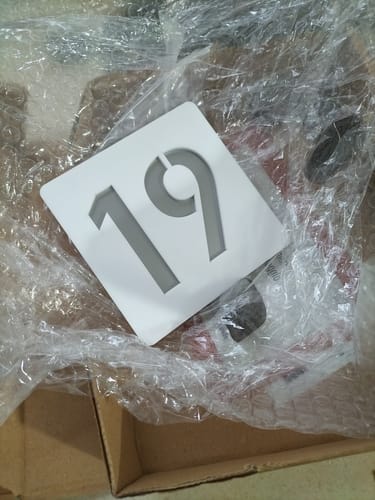 Customer photo review of Numero civico modello Stencil Square