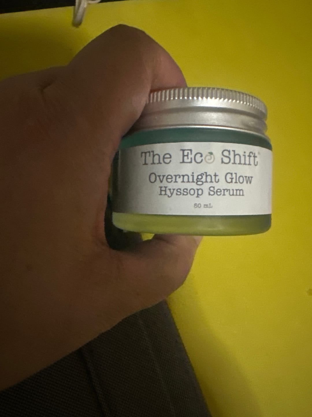 Customer photo review of Overnight Glow Hyssop Face Serum 50g