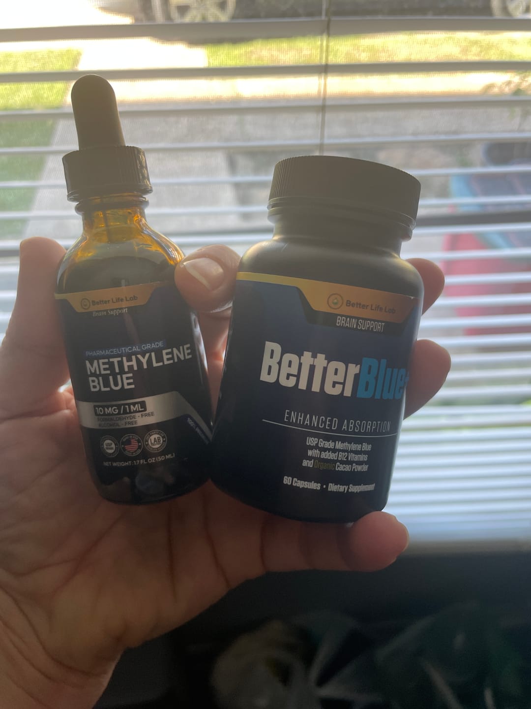Customer photo review of Methylene Blue Capsules & Tinctures Combo Pack – Cognitive Support & Cellular Energy Boost