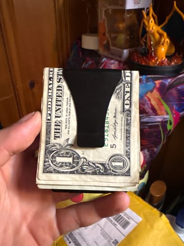 Customer photo review of Fire Evolution Plexi Glass Acrylic Backed Metal Wallet