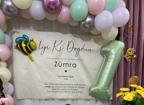 Yeşim T. review of Kişiselleştirilebilir Doğum Günü Örtüsü (#47) image 1 out of 1