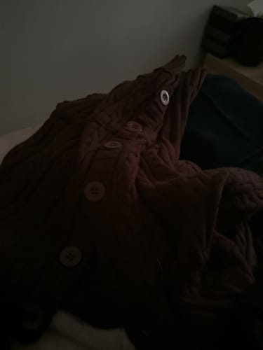 Customer photo review of Brown soft sweater cardigan