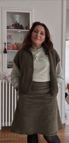 Customer photo review of Jupe Maya - velours côtelé kaki
