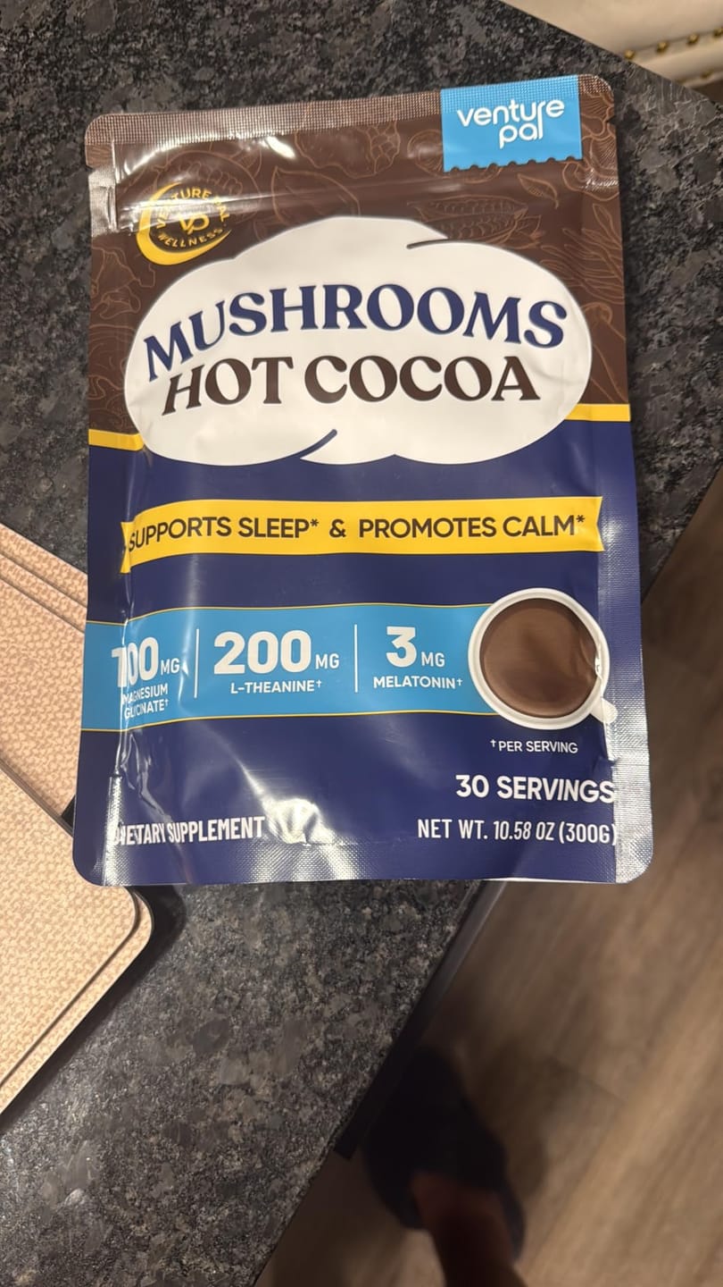 Customer photo review of Mushroom Sleep Hot Cocoa - 30 servings