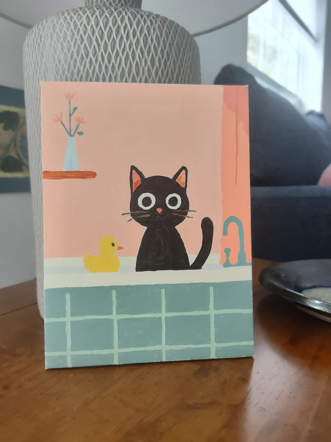 Customer photo review of 6 Mini Paintings - The Black Cat Set