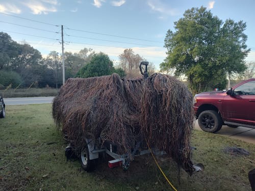 Customer photo review of Hunting Blind Raffia Grass (Individual)