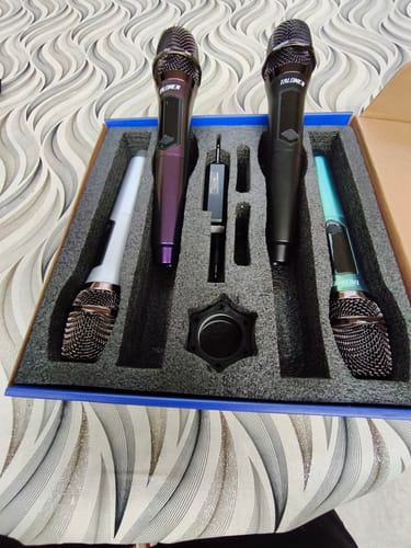 Customer photo review of 【🔥New 4-Mic Set】 Talomen Wireless Dynamic Microphone