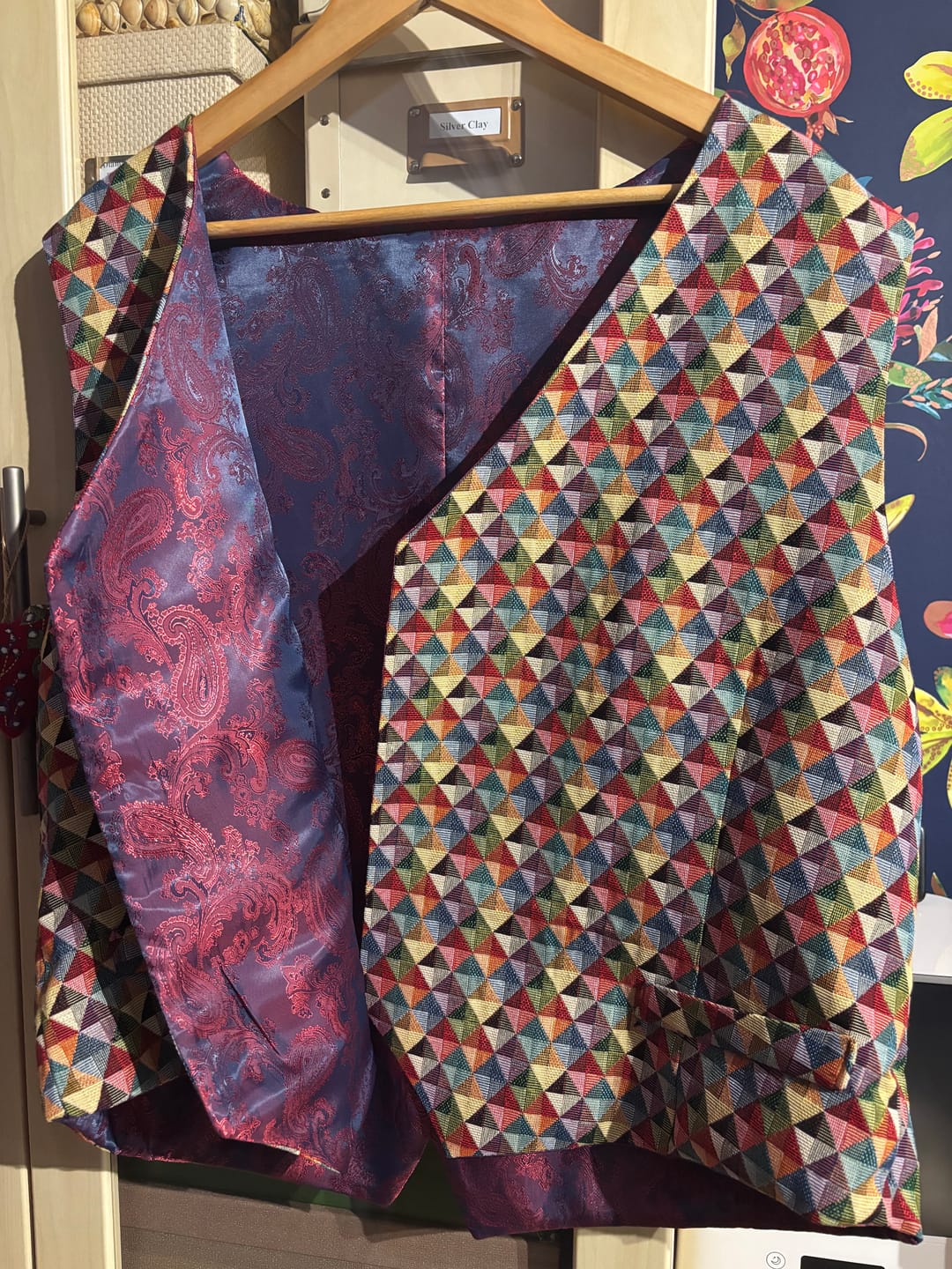 Customer photo review of Paisley Jacquard Lining Fabric