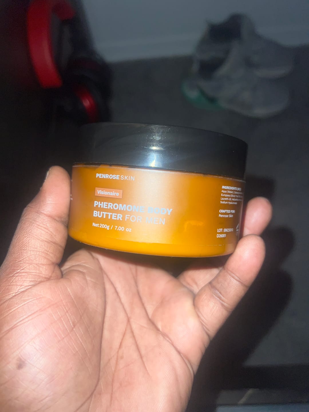 Customer photo review of Pheromone Body Butter For Men
