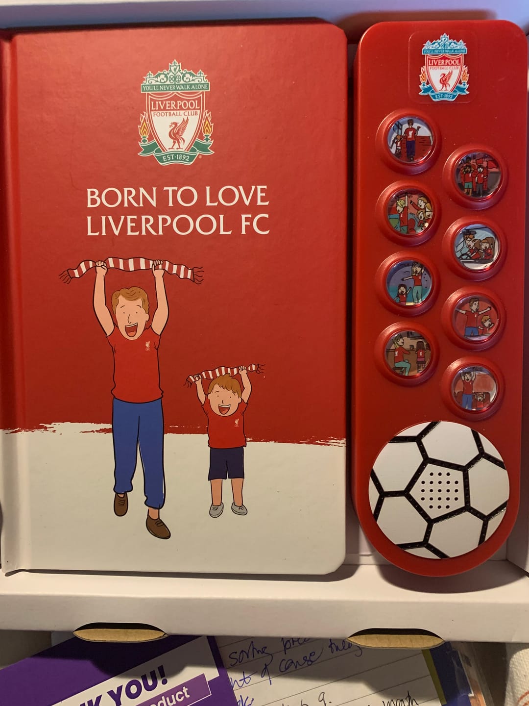 Customer photo review of LFC Fan Chants Sound Book