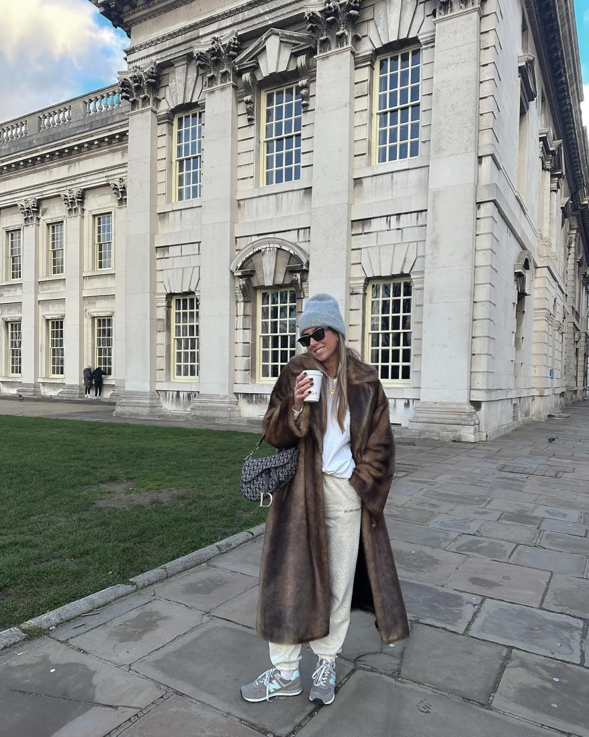 Customer photo review of Lucie Faux Fur Maxi Coat