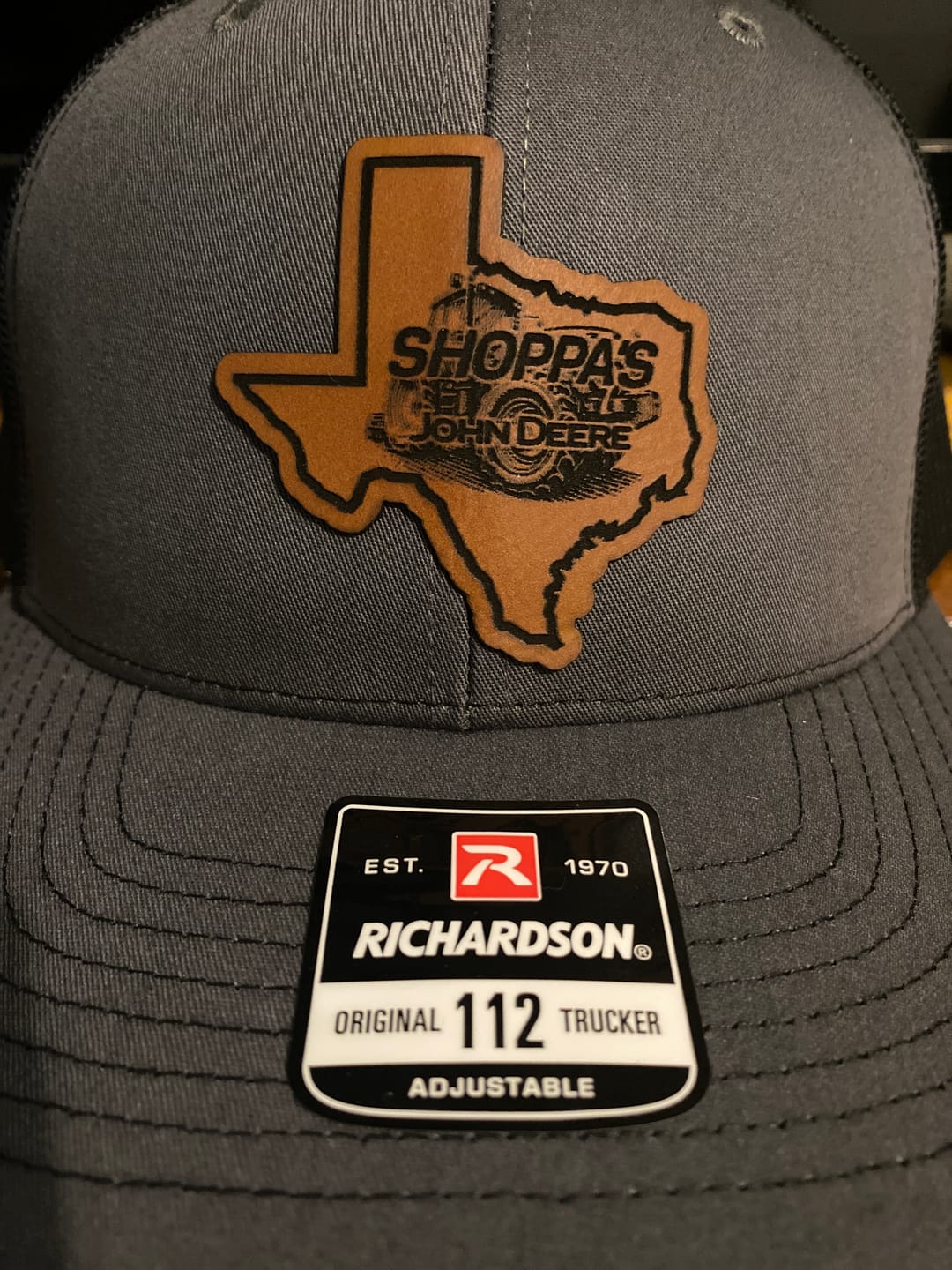 Customer photo review of Custom Logo Leather Patch Hats