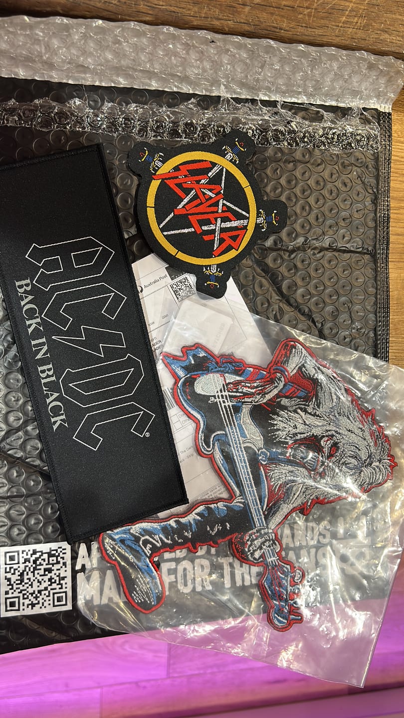 Customer photo review of AC/DC - Back In Black - Strip Patch