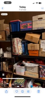 Customer photo review of REIBII 35.5“W Garage Storage Rack, 5-Shelf Adjustable Storage Shelves, 2020lbs Metal Shelving for Pantry Kichen Closet