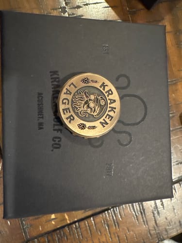 Customer photo review of 🍺 Kraken Lager Golf Ball Marker
