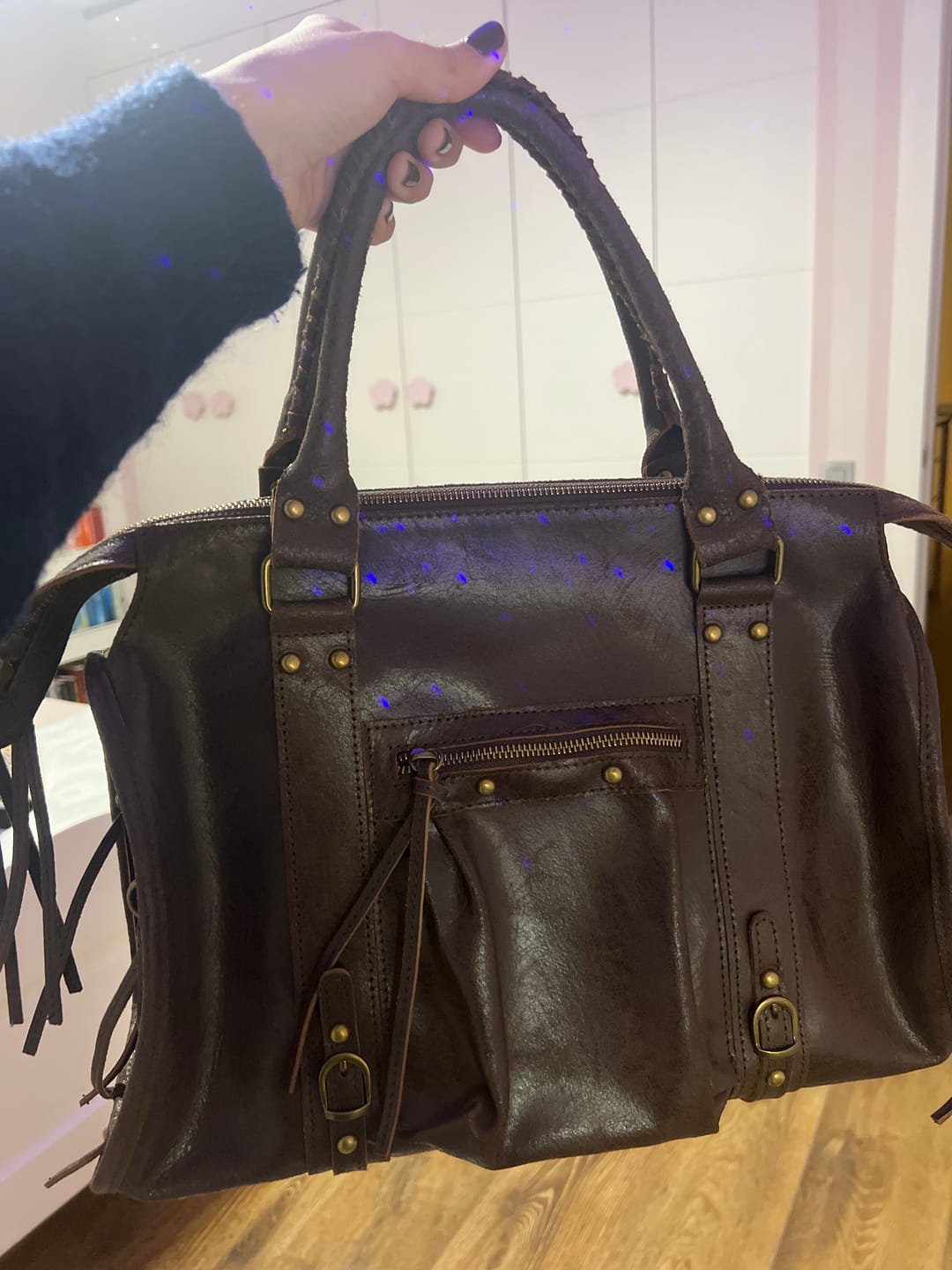 Customer photo review of It girl bag espresso martini