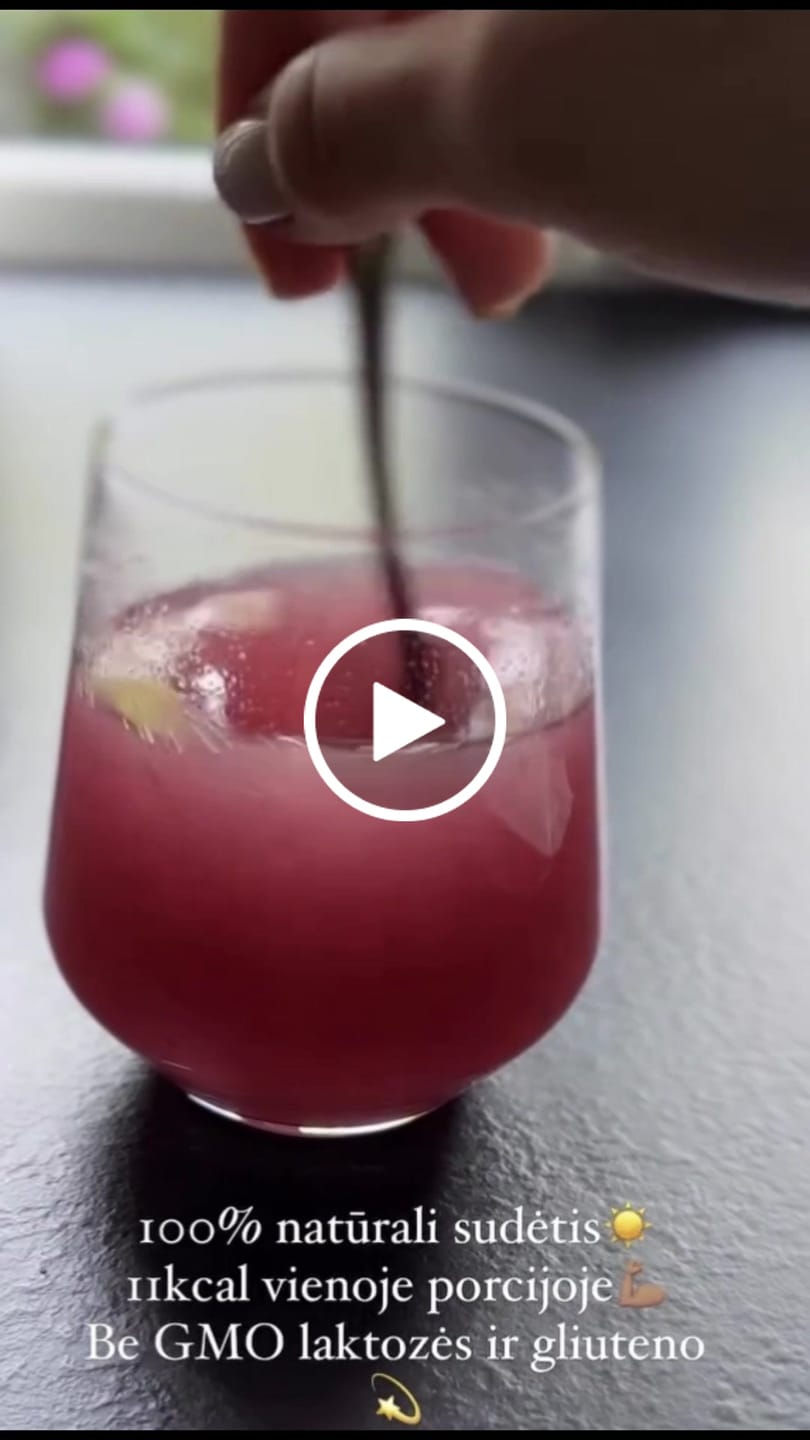 Customer video review of Maistinės skaidulos braškių ir juodųjų serbentų skonio, 250 g