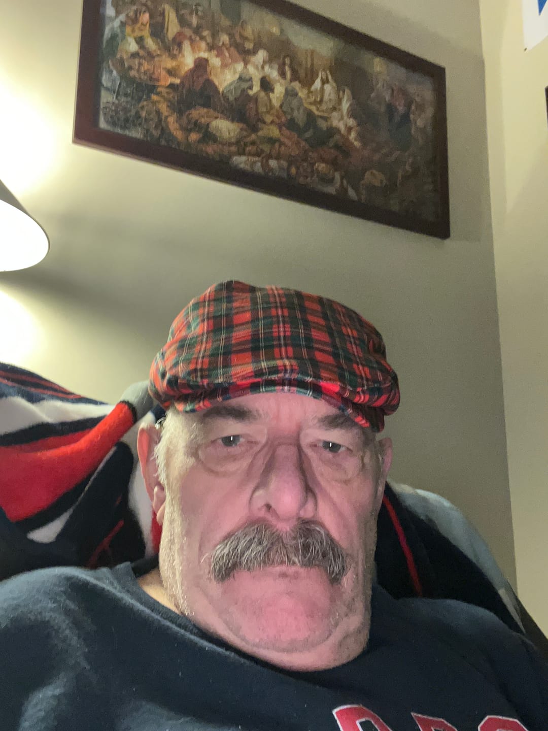 Customer photo review of Scottish Stewart Royal Modern Clan Tartan Flat Cap
