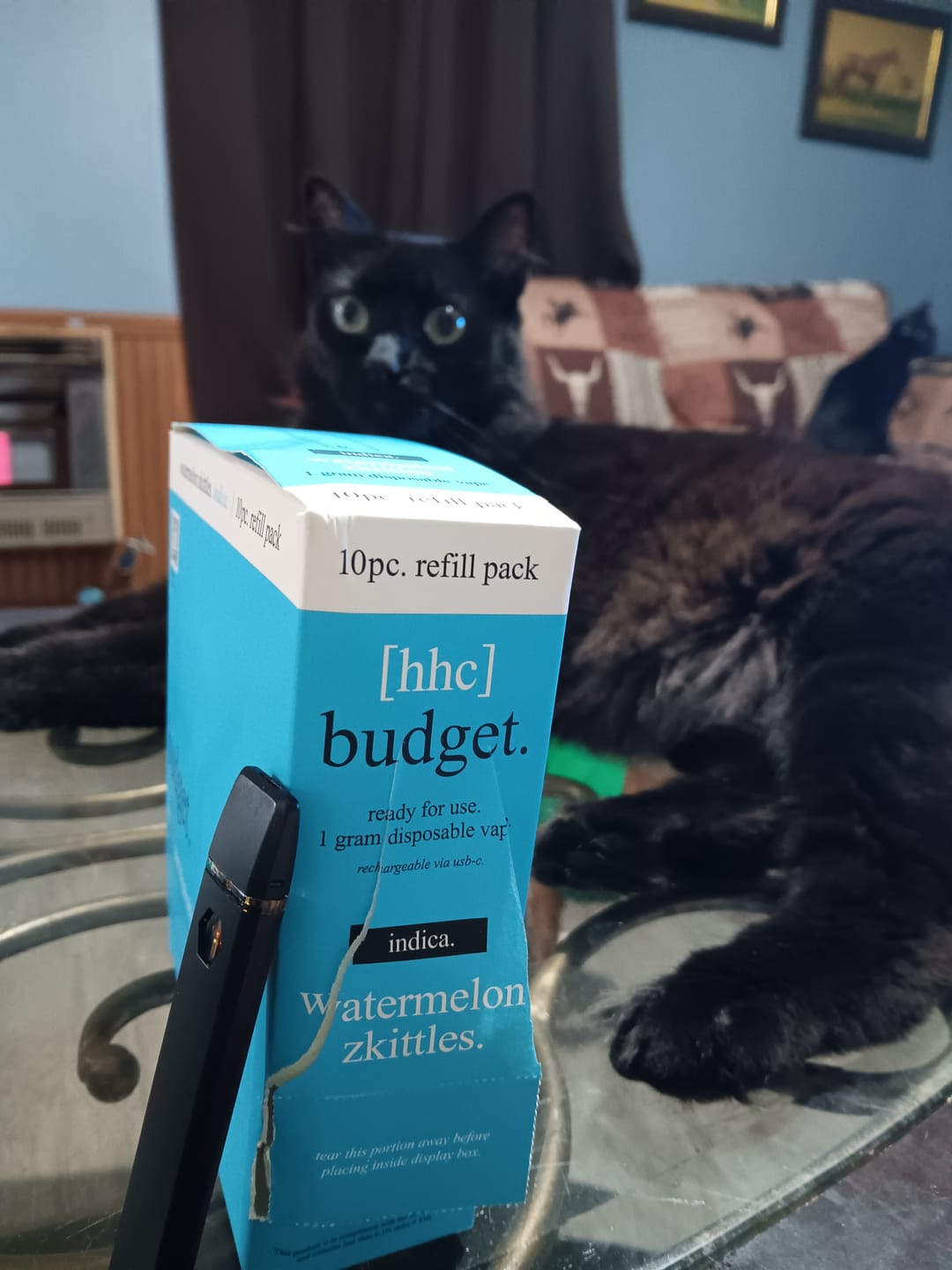 Customer photo review of 1 Gram HHC Vape Pen | Watermelon Zkittles - Indica