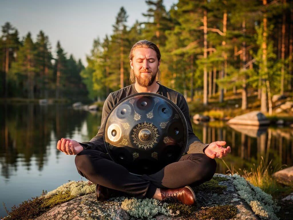 Customer photo review of Cosmos Handpan - Midnight Mandarins 9 Notes in D Minor - Tambourine Gift Set