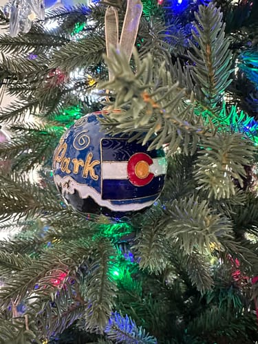 Customer photo review of Colorado Flag With Moose Cloisonne Ornament