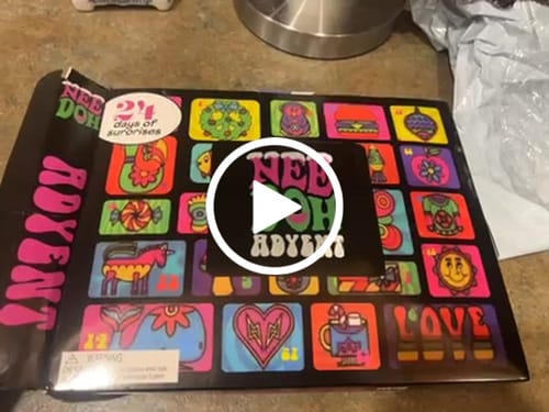 Customer video review of NeeDoh Squishmas 2025 Advent Calendar