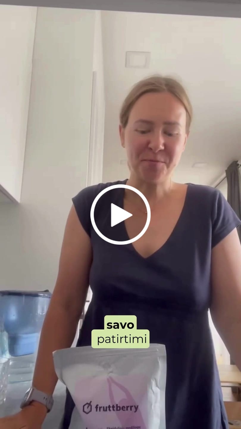 Customer video review of Maistinės skaidulos braškių ir juodųjų serbentų skonio, 250 g