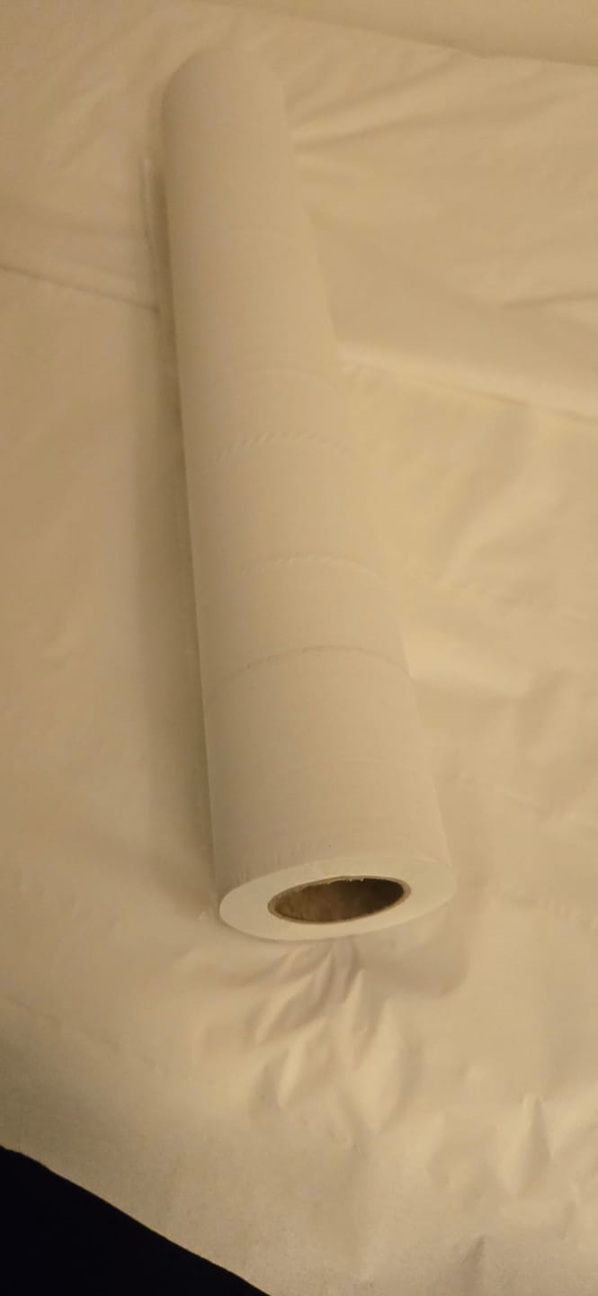 Customer photo review of Couch Rolls 20" - 2ply - Essentials White - 40m x 500mm - Case of 9