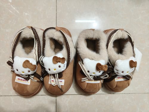 Customer photo review of Kitty Cotton Slippers