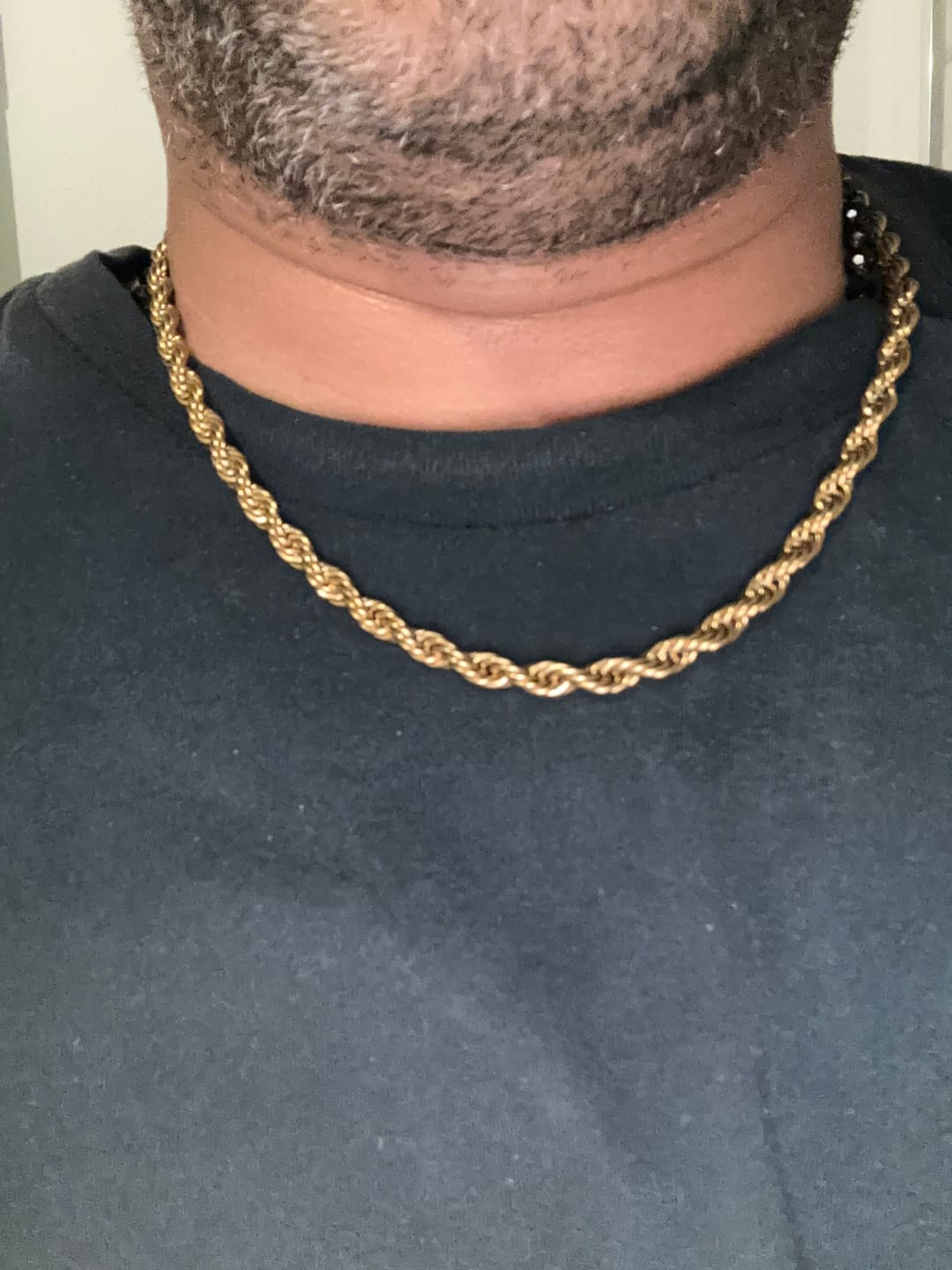 Customer photo review of 6MM Rope Chain + Bracelet - Gold