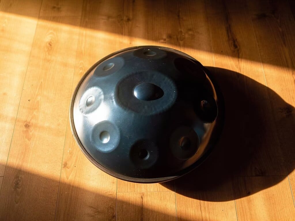 Customer photo review of Cosmos Handpan - Serene Blue 9 Notes in D Minor - Tambourine Gift Set