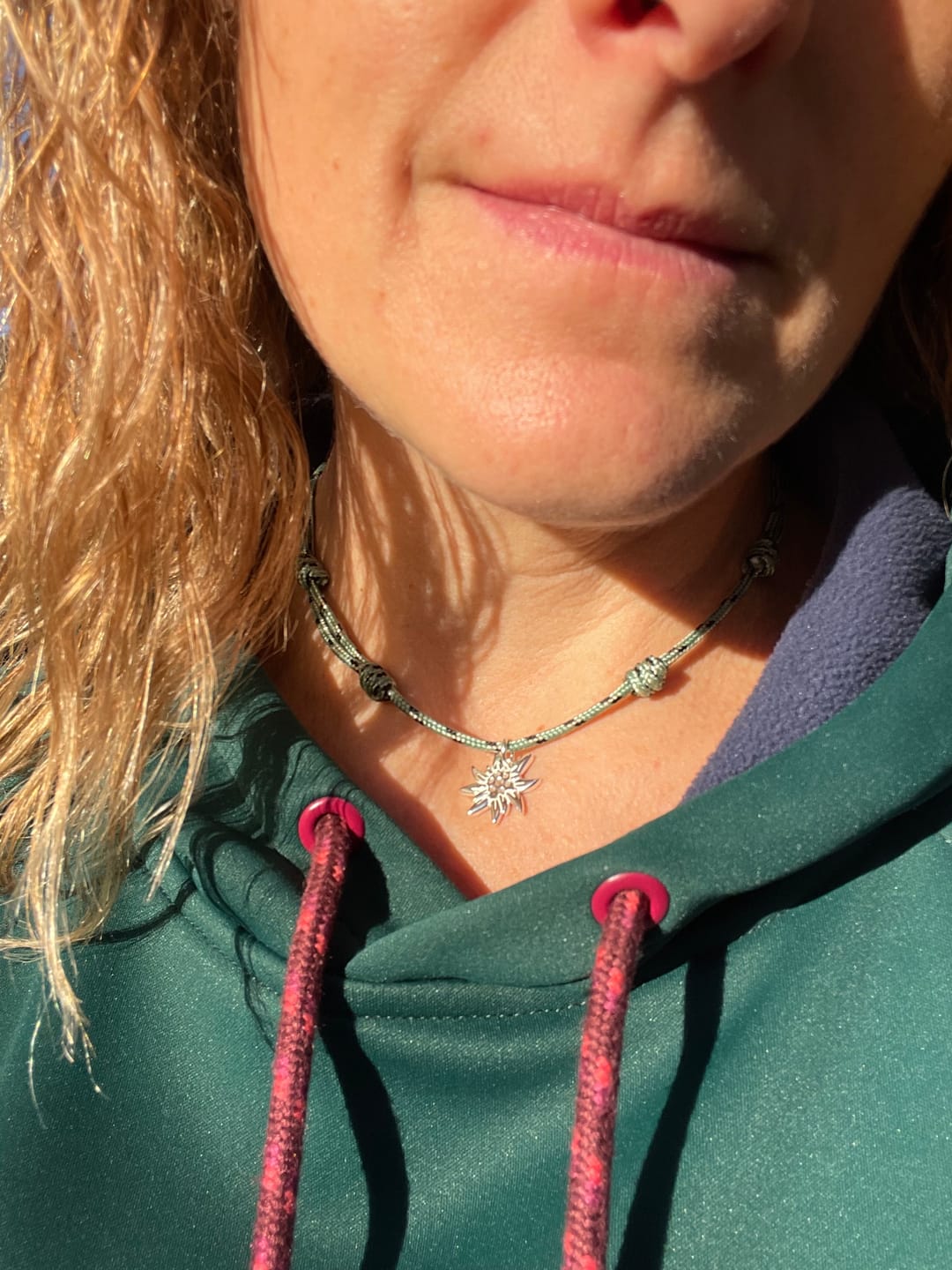 Customer photo review of Collana Stella Alpina d’Inverno – Pendente in Argento 925