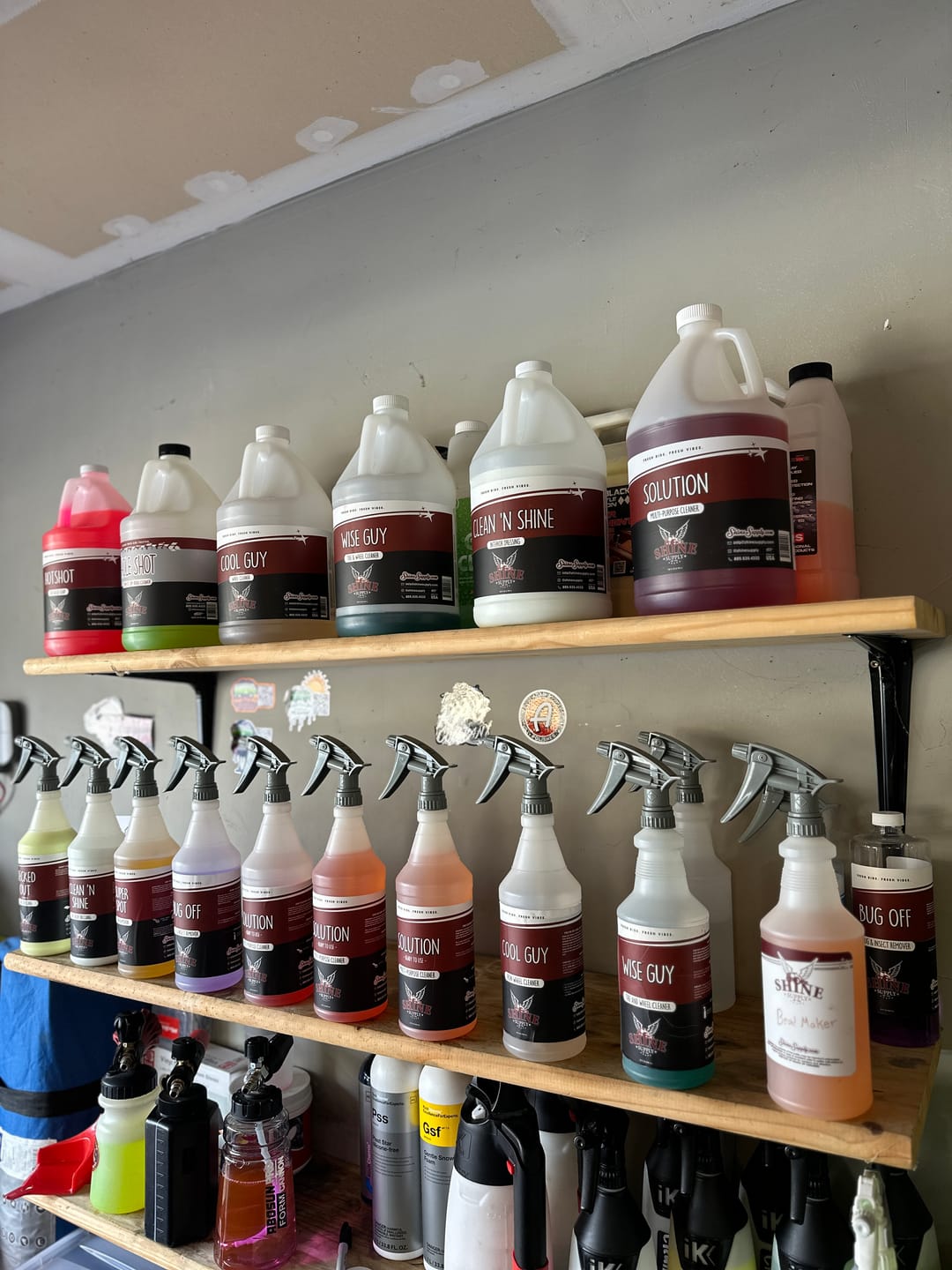 Customer photo review of Shine Supply 32oz. Labels