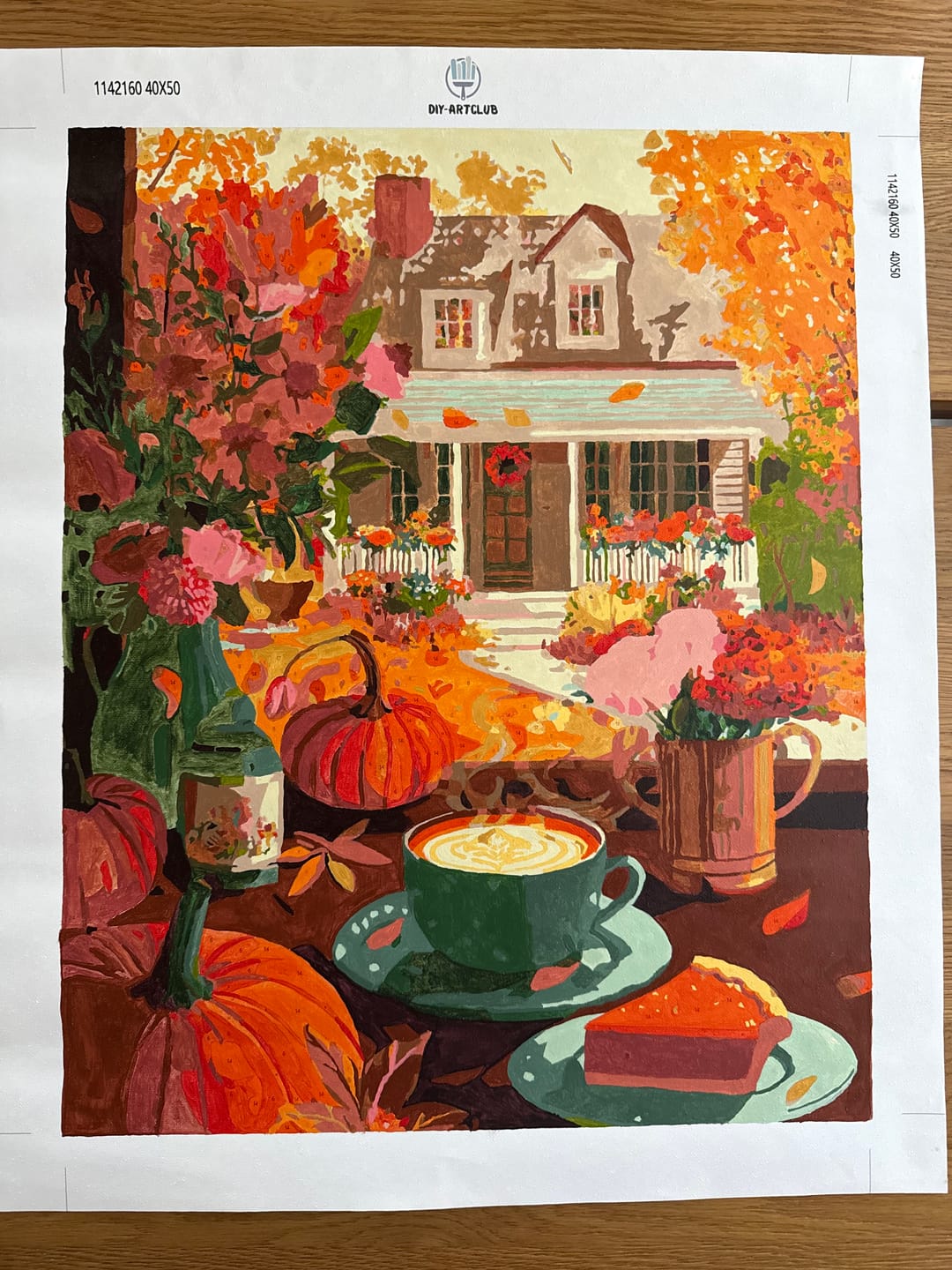 Customer photo review of Pumpkins & Pie | Paint by Number