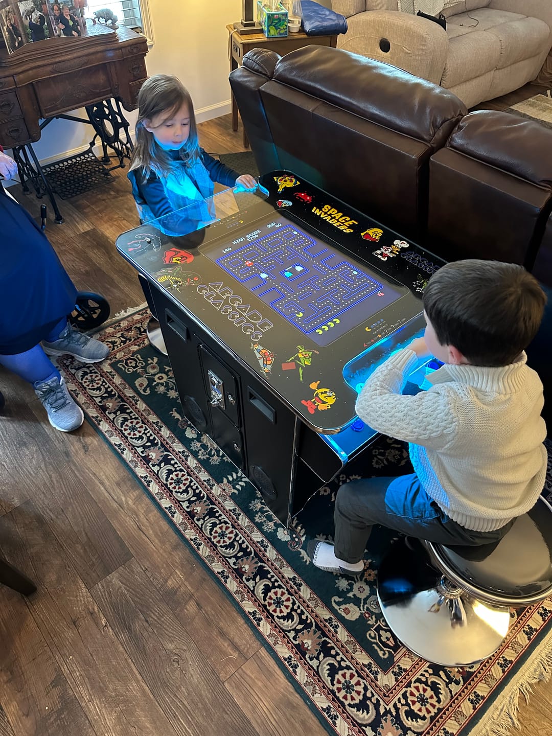 Customer photo review of Commercial Grade 60 games in 1 Arcade Commercial Cocktail Table Machine Retro Multi-cade LED