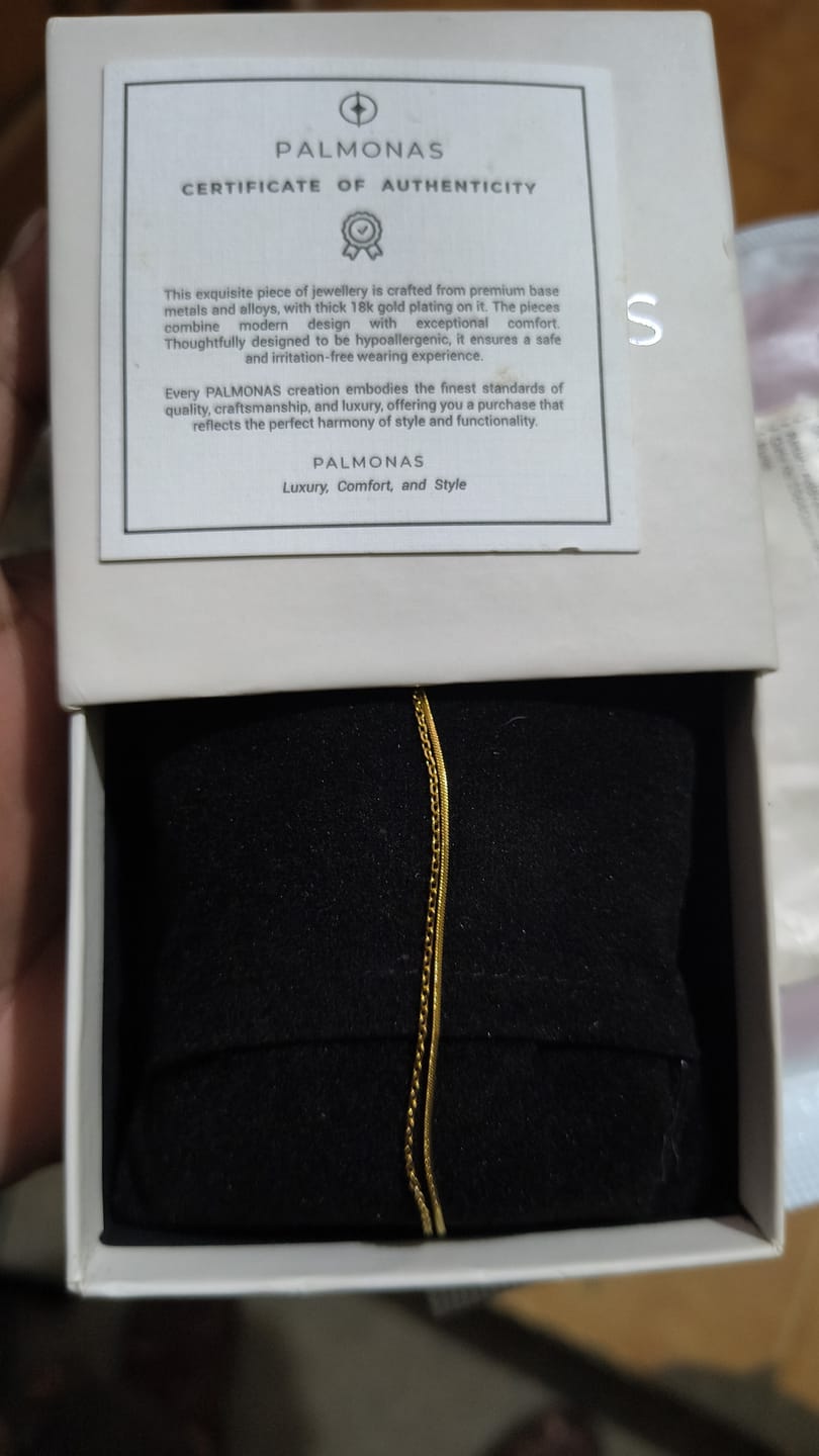 Customer photo review of Two Layered Solid Cable Anklet