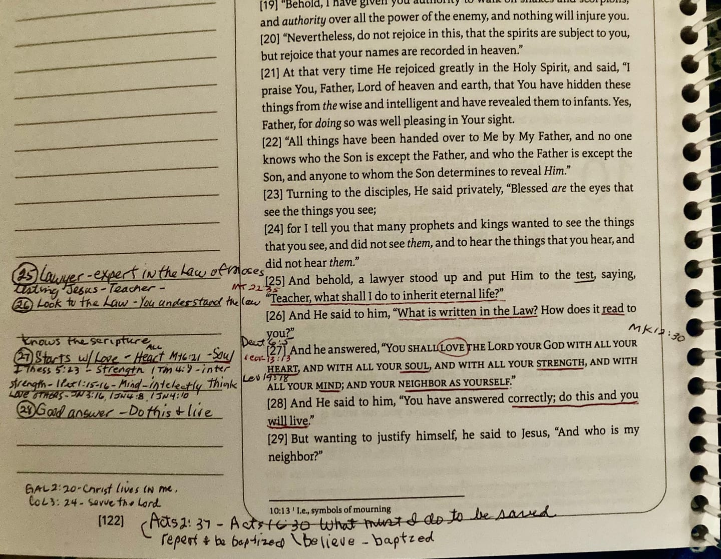 Customer photo review of Spiral Bible™ - NASB - New Testament - Flake