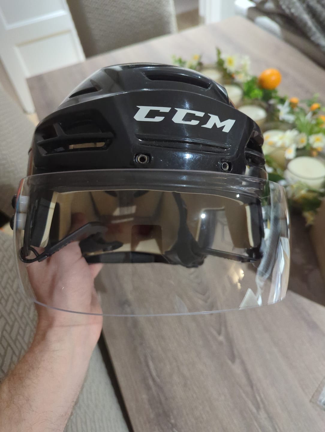 Customer photo review of ZVG1 SHORT CUT HOCKEY VISOR CLEAR
