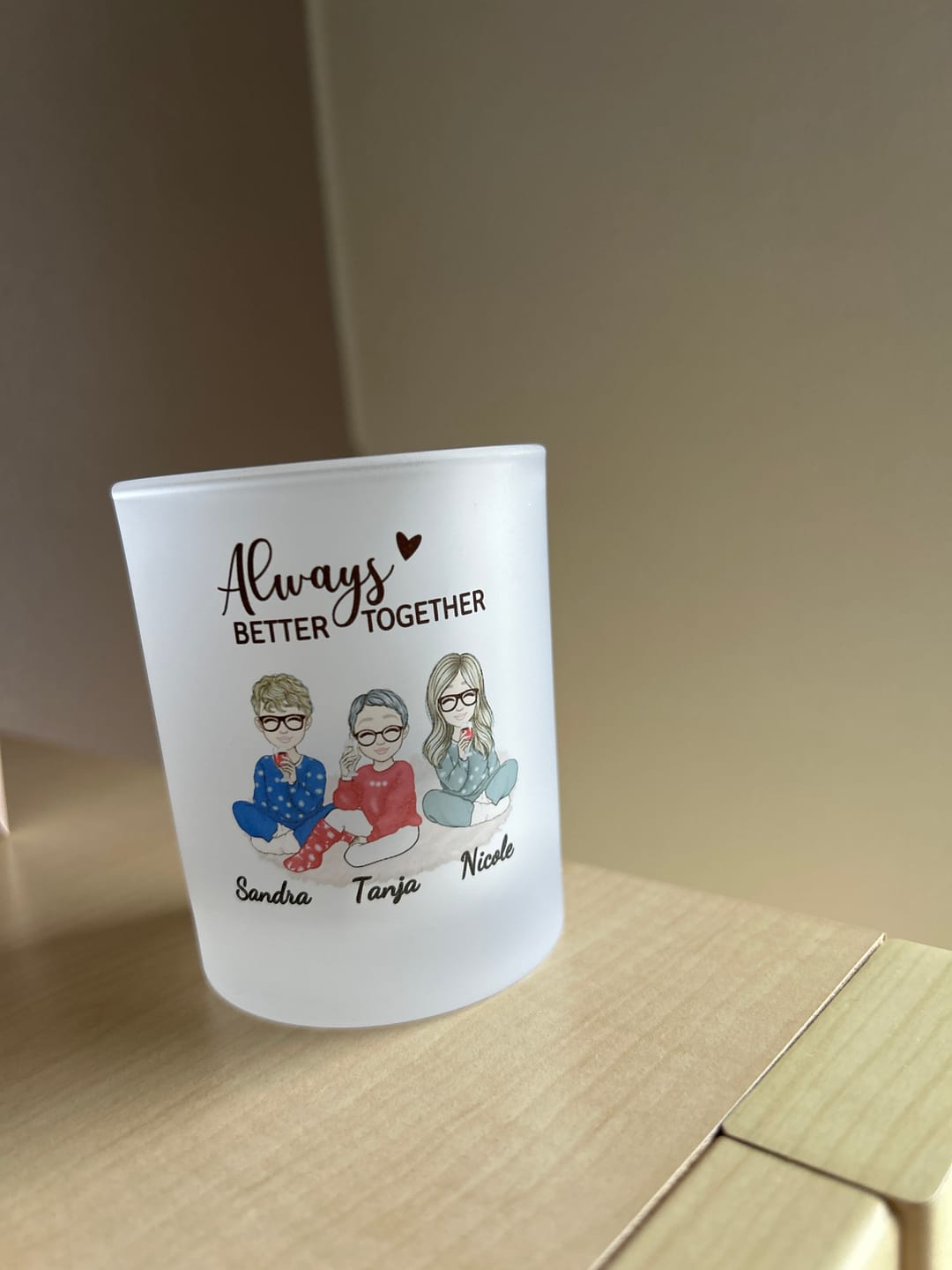 Customer photo review of Herzensmenschen - Personalisiertes Teelicht