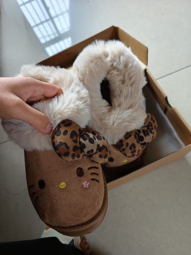Customer photo review of Kitty Cotton Slippers